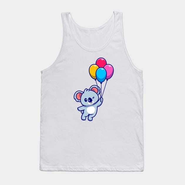 Cute Koala Floating With Balloon Tank Top by Catalyst Labs